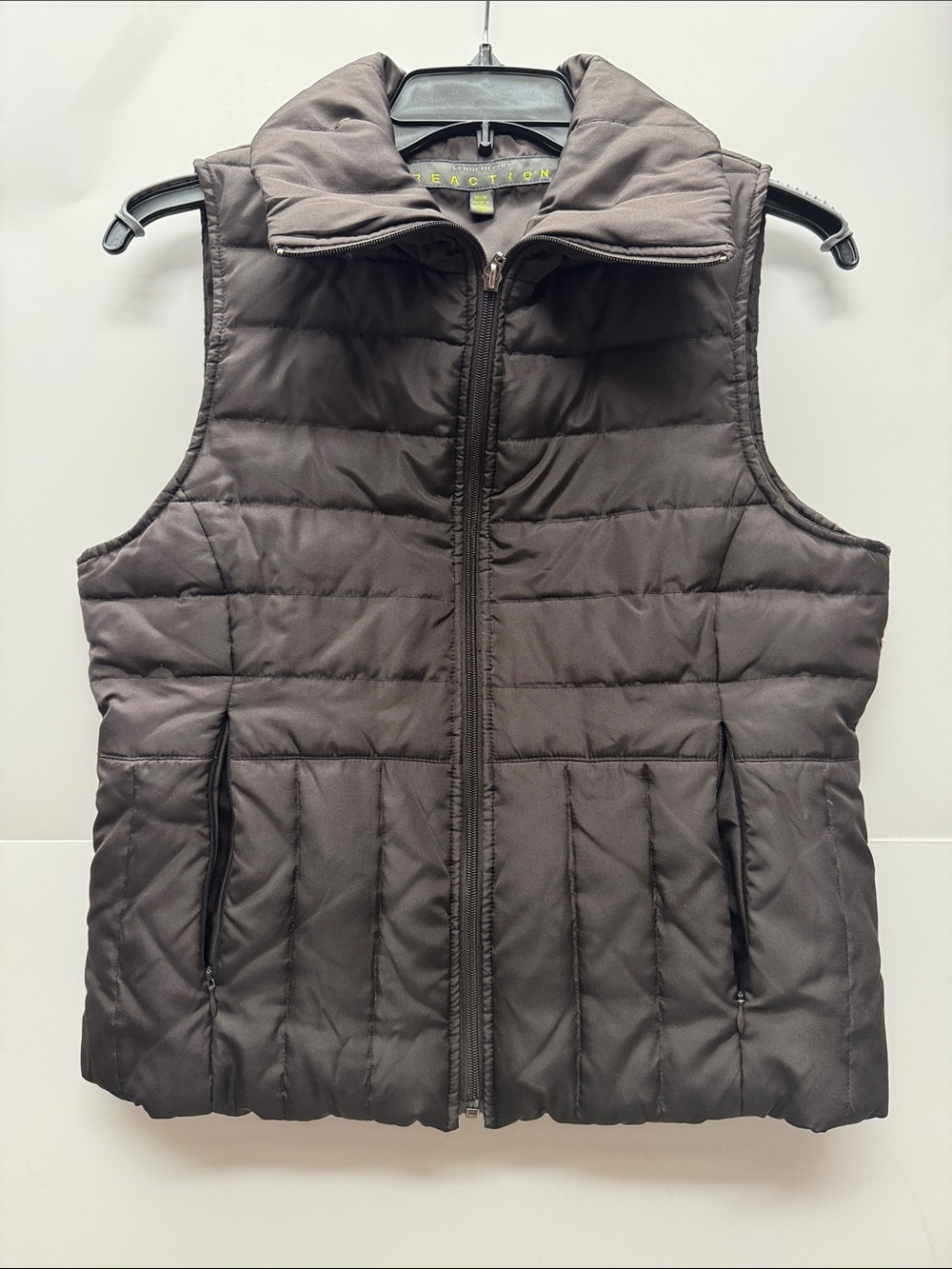 Kenneth Cole Reaction Down Puffer Vest Womens Dark Brown Skiing Hiking Size M